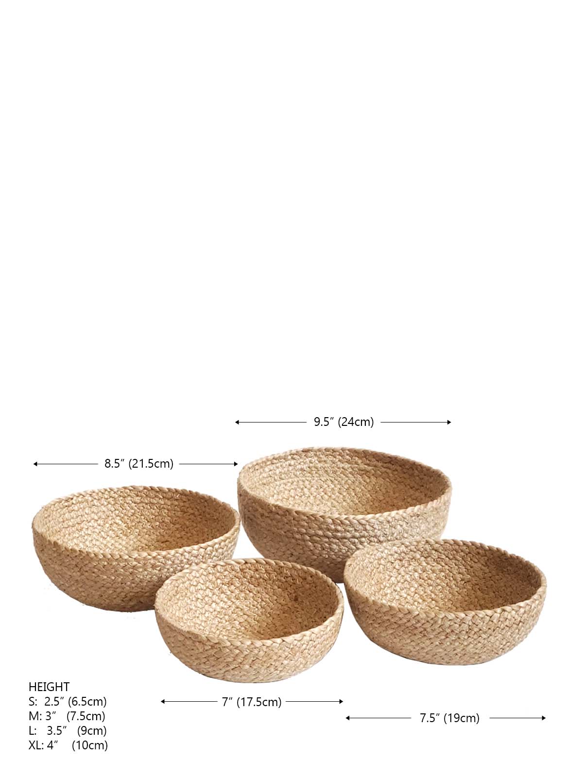 Kata Candy Bowl Set of 4 Natural Jute