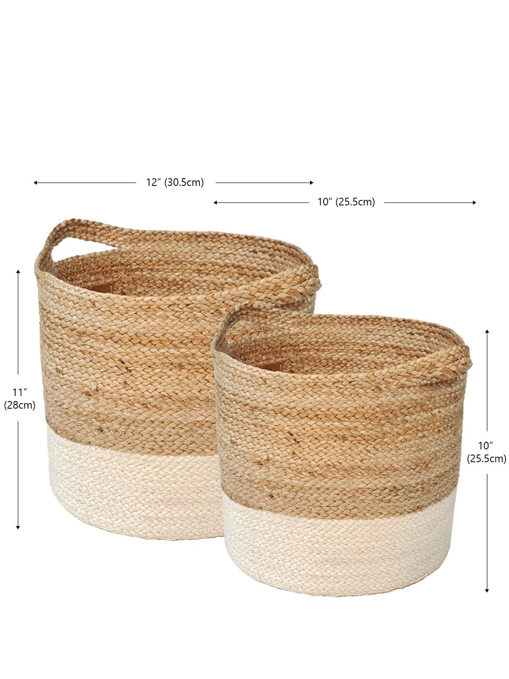 Kata Colorblock Braided Jute Basket