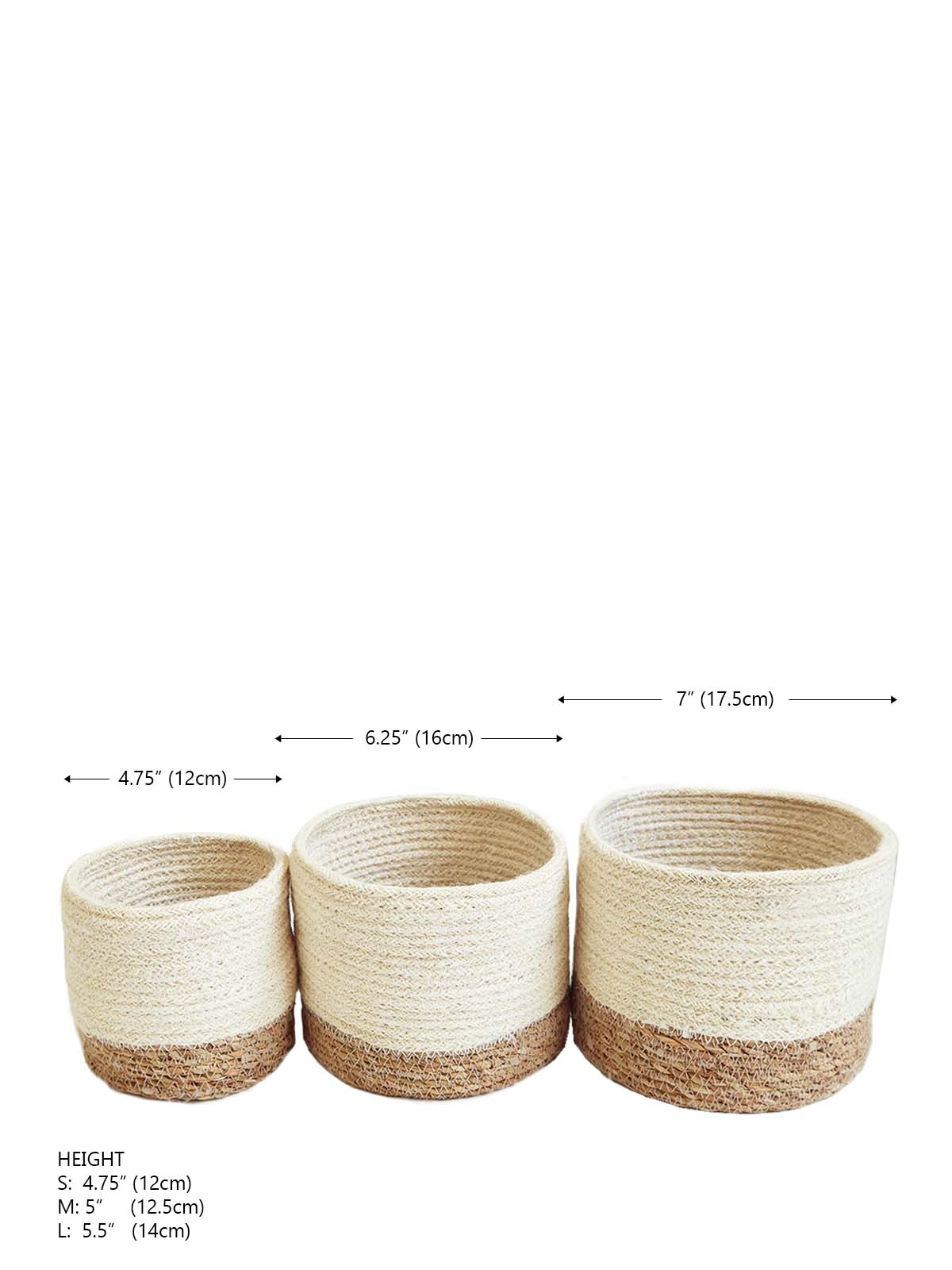Savar Seagrass Storage Bin in Natural and White