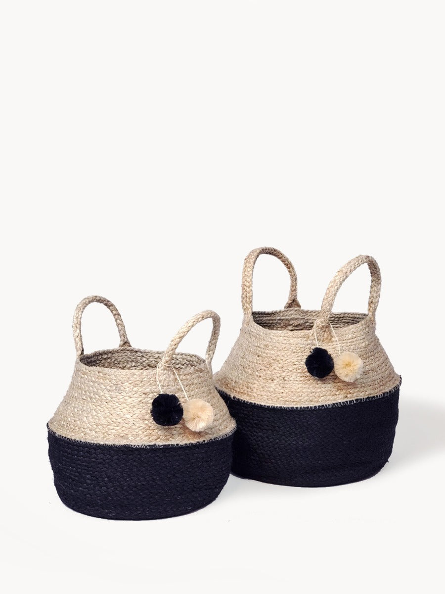 Foldable Jute Basket Bag