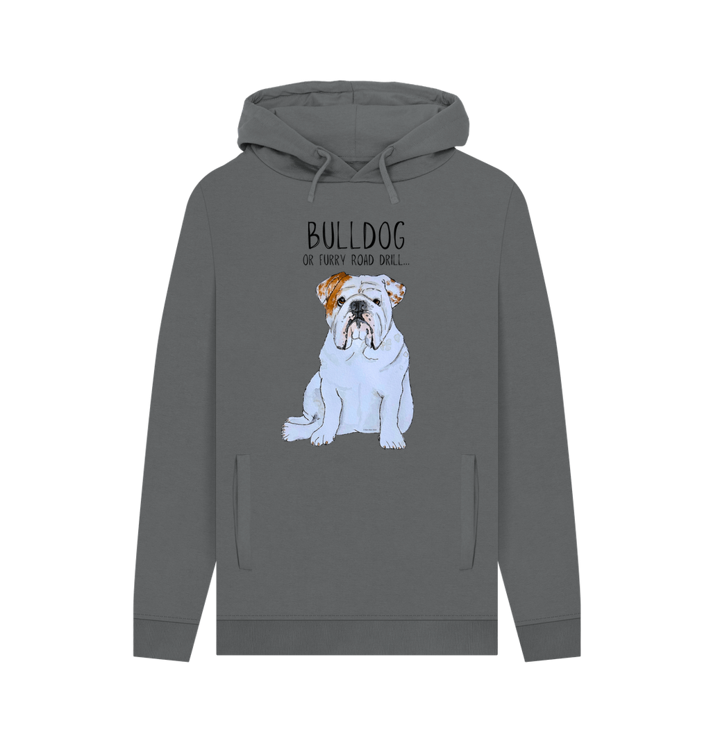 Bulldog Power: Furry Road Drill Men’s Hoodie for Ultimate Cool!