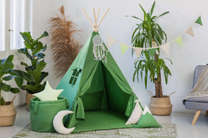 Cozy Tipi Tent Set – Handmade & Safe Kids Play Area by Sówka at brixbailey.com