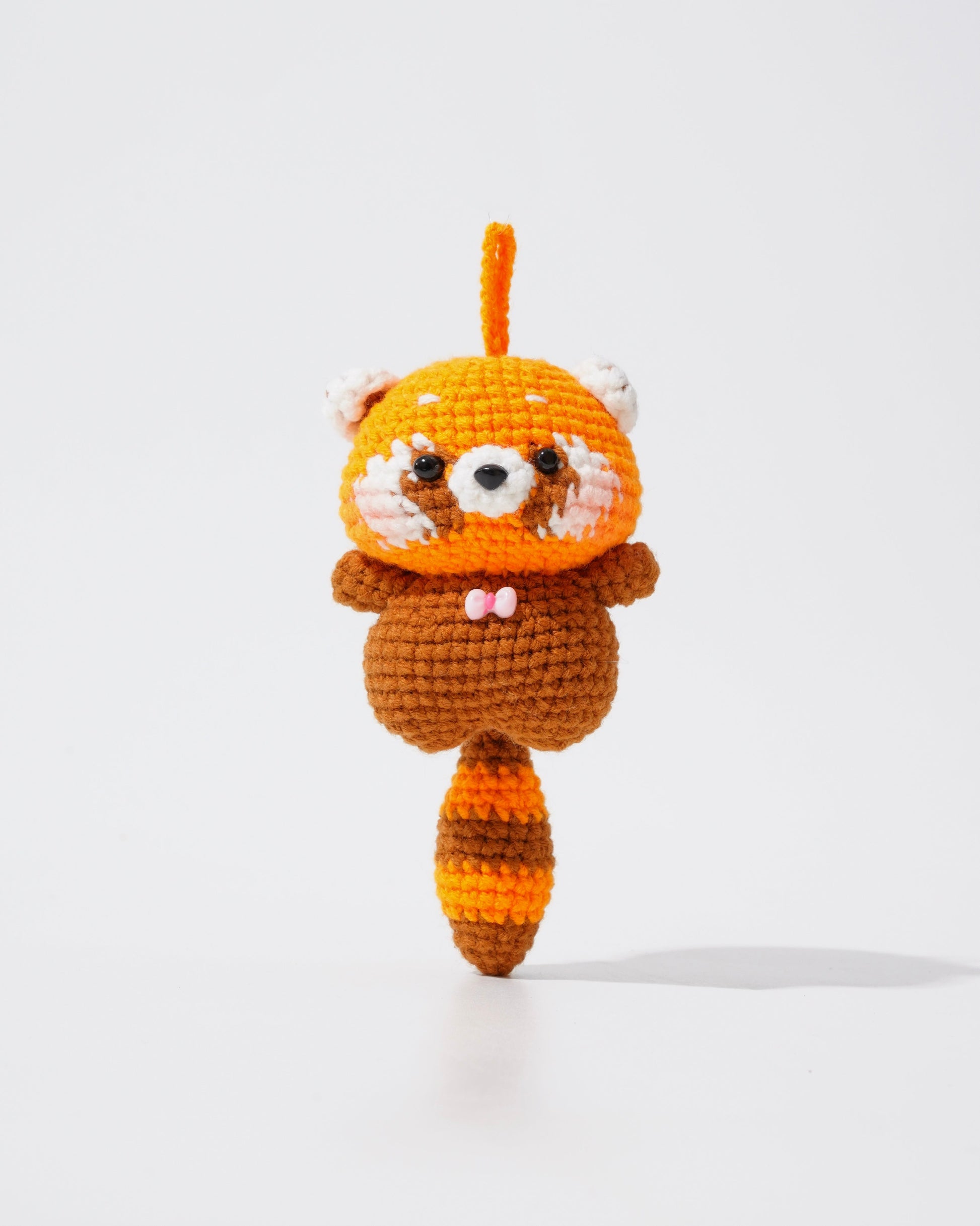 Playful Pals Crochet Red Panda Charms – Handmade Collection