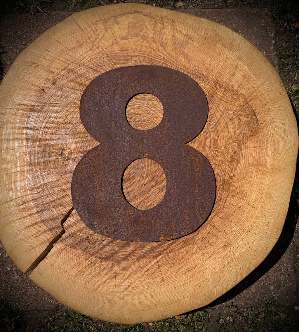 12" Rusty Fat Font Metal Letters A-Z 0-9.