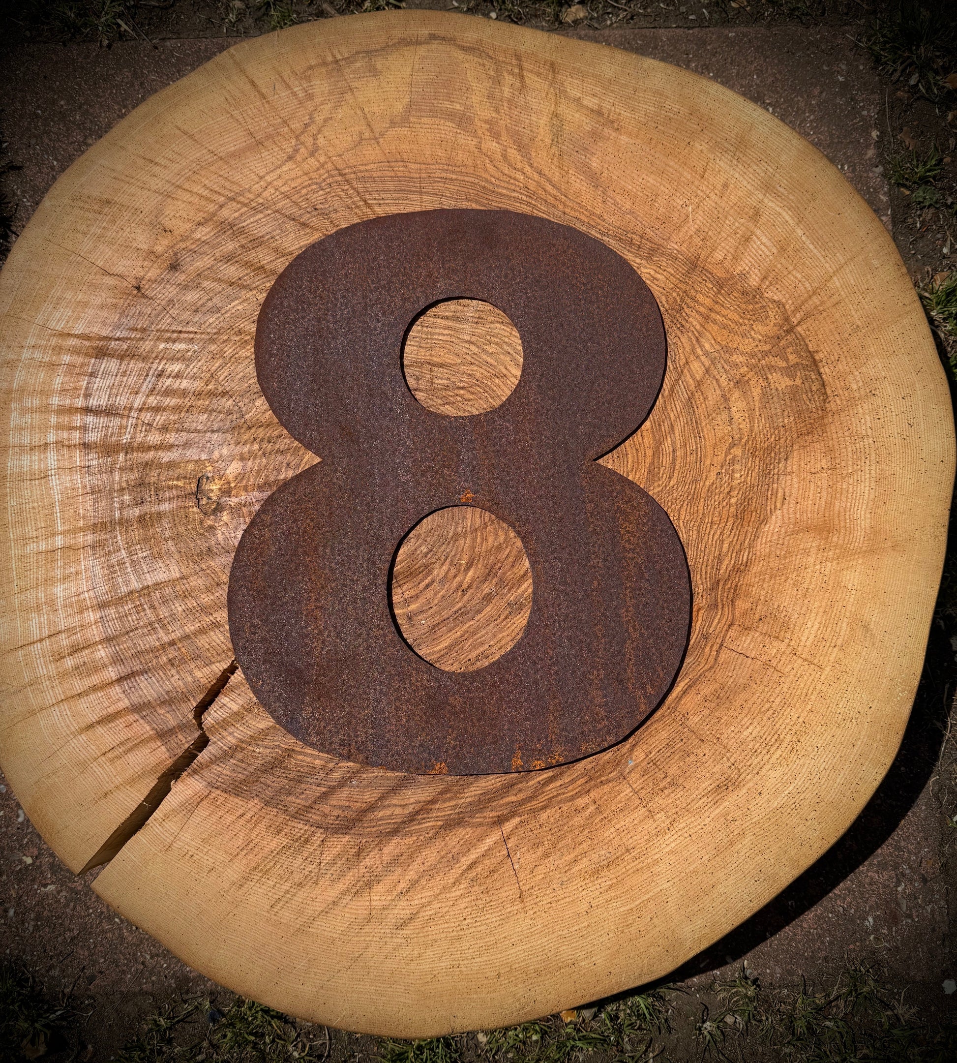 12" Rusty Fat Font Metal Letters A-Z 0-9.