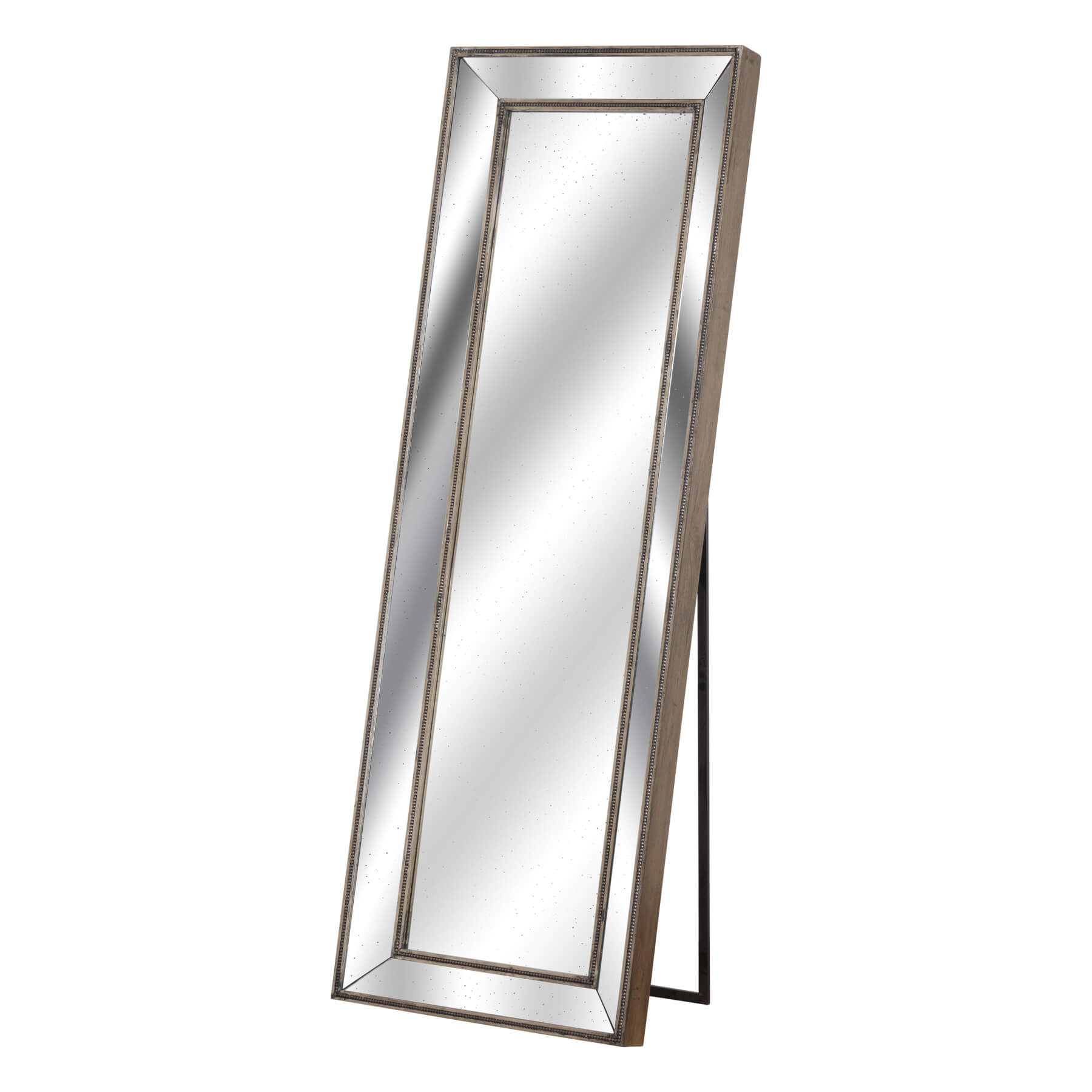 Hand-painted antique gold mirror with distressed glass, 180cm tall, vintage-style statement piece for home decor by Sostter at brixbailey.com