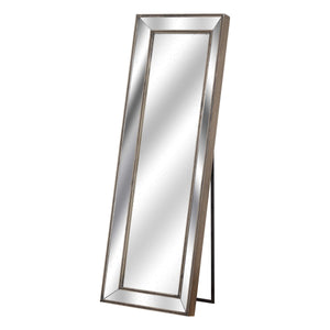 Hand-painted antique gold mirror with distressed glass, 180cm tall, vintage-style statement piece for home decor by Sostter at brixbailey.com