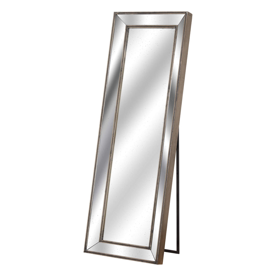 Hand-painted antique gold mirror with distressed glass, 180cm tall, vintage-style statement piece for home decor by Sostter at brixbailey.com