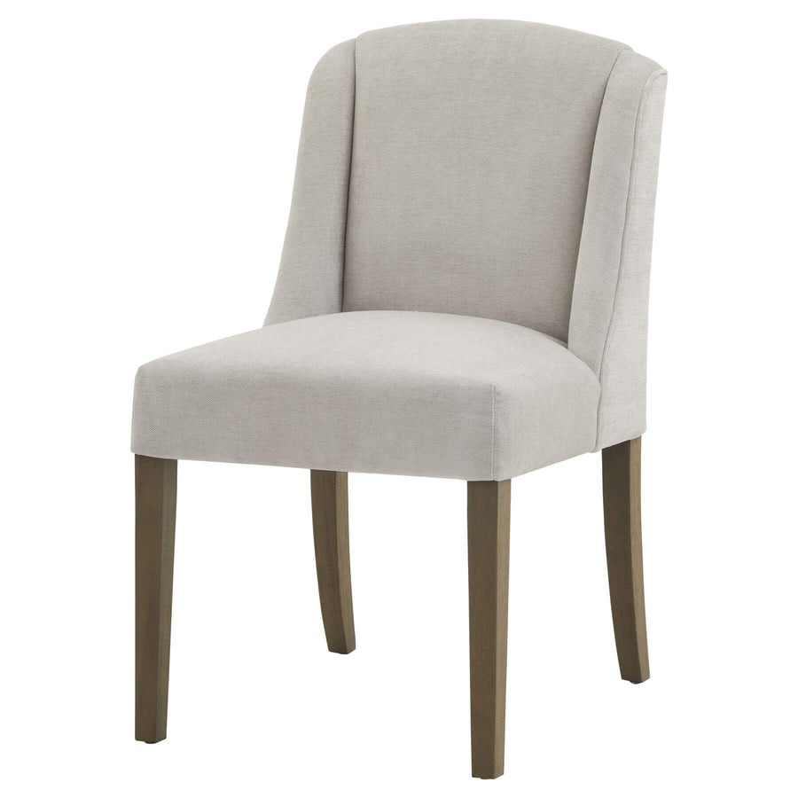 Compton grey dining chair with rubberwood frame and woven upholstery, modern neutral design for stylish comfort (124 chars) by Sostter at brixbailey.com