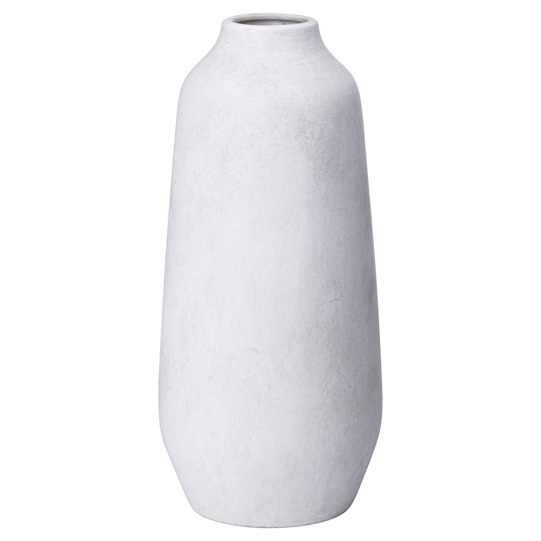 Darcy Ople Vase in neutral stone ceramic with slender neck, perfect for floral arrangements in modern or rustic decor. by Sostter at brixbailey.com
