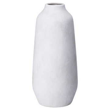 Darcy Ople Vase in neutral stone ceramic with slender neck, perfect for floral arrangements in modern or rustic decor. by Sostter at brixbailey.com