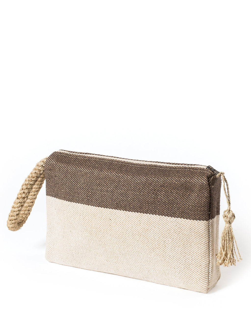Block A Clutch in Brown