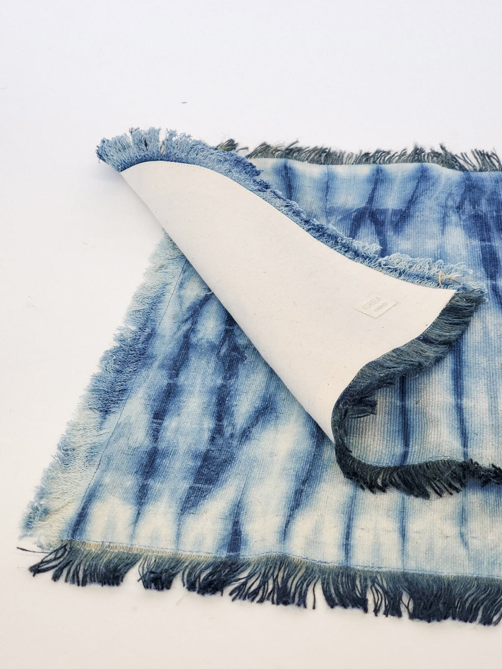 Tie Dye Cotton Placemat Set Indigo Blue