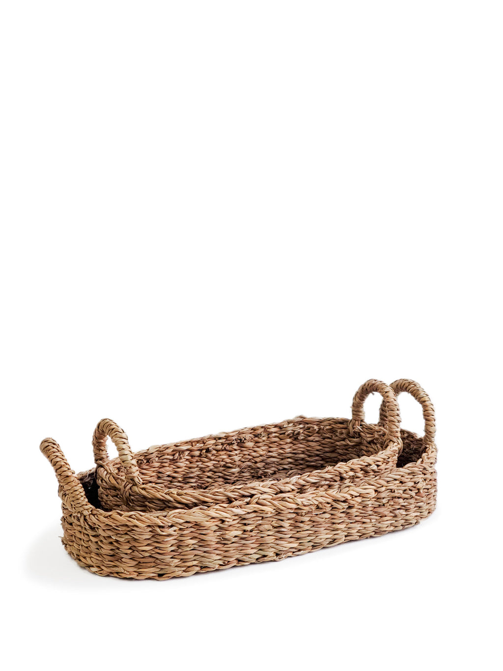 Natural Seagrass Bread Basket with Handle