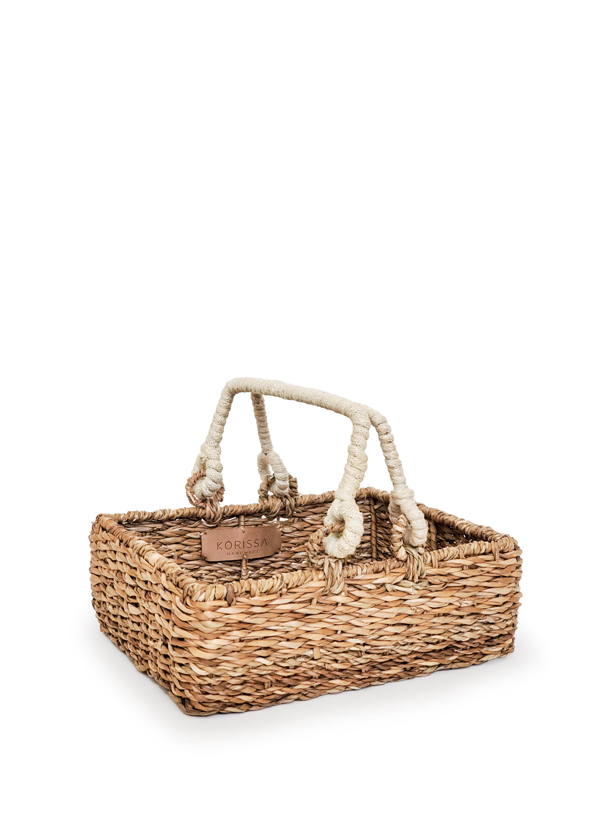Seagrass Storage Basket with Jute Handle