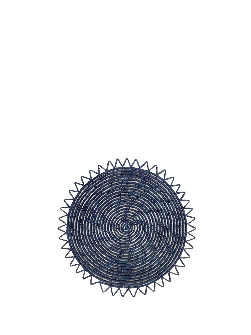 Woven Palm Fiber Placemat in Indigo Blue Set of 2