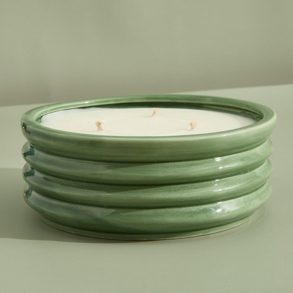 Contemporary Kiln Large Olive Candle
