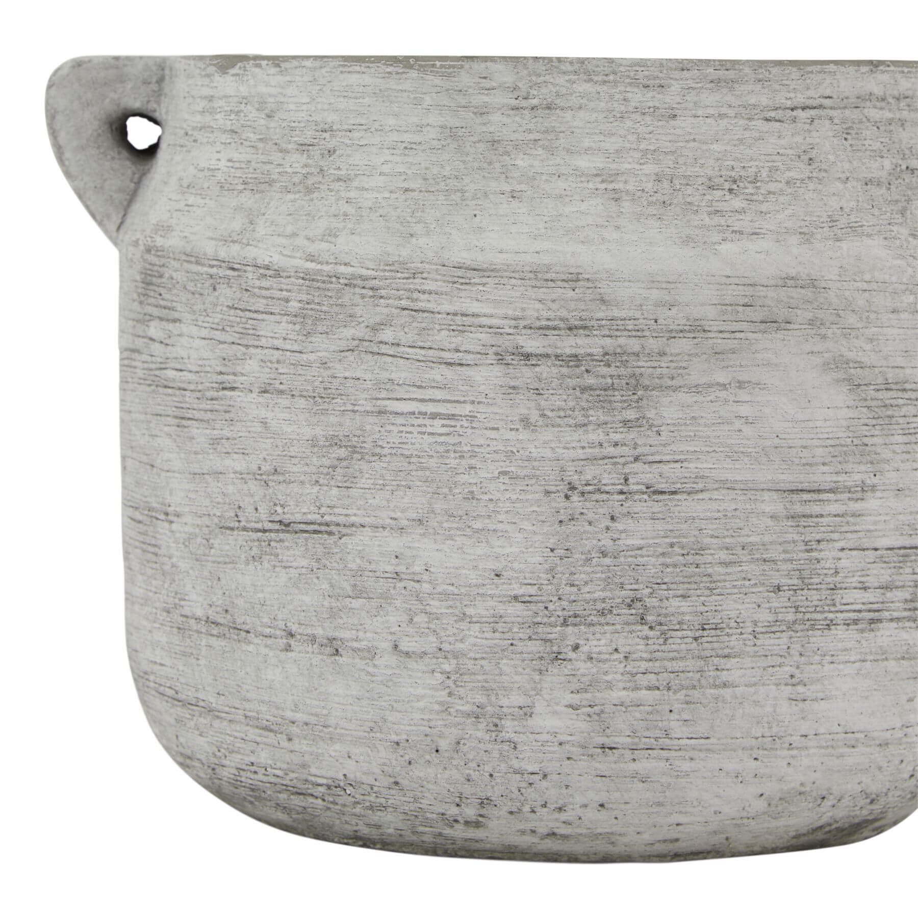 White ceramic hydria vessel with weathered stone texture, Mediterranean-style decorative amphora for floral arrangements by Sostter at brixbailey.com