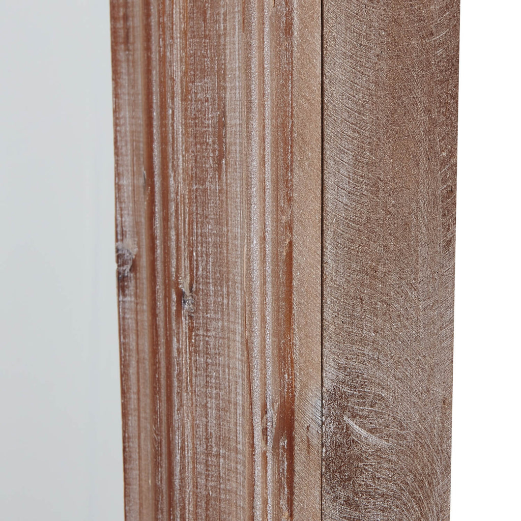 Large rustic wood mirror with weathered brown frame, 200cm tall, perfect for modern or traditional home decor. by Sostter at brixbailey.com