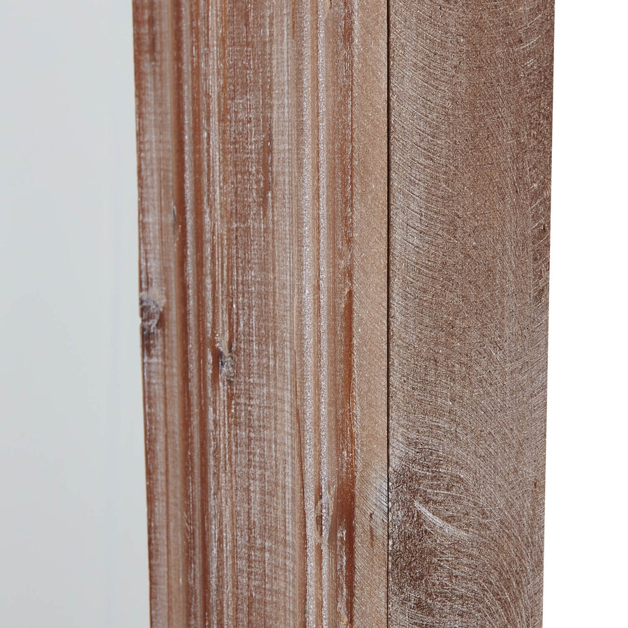 Large rustic wood mirror with weathered brown frame, 200cm tall, perfect for modern or traditional home decor. by Sostter at brixbailey.com