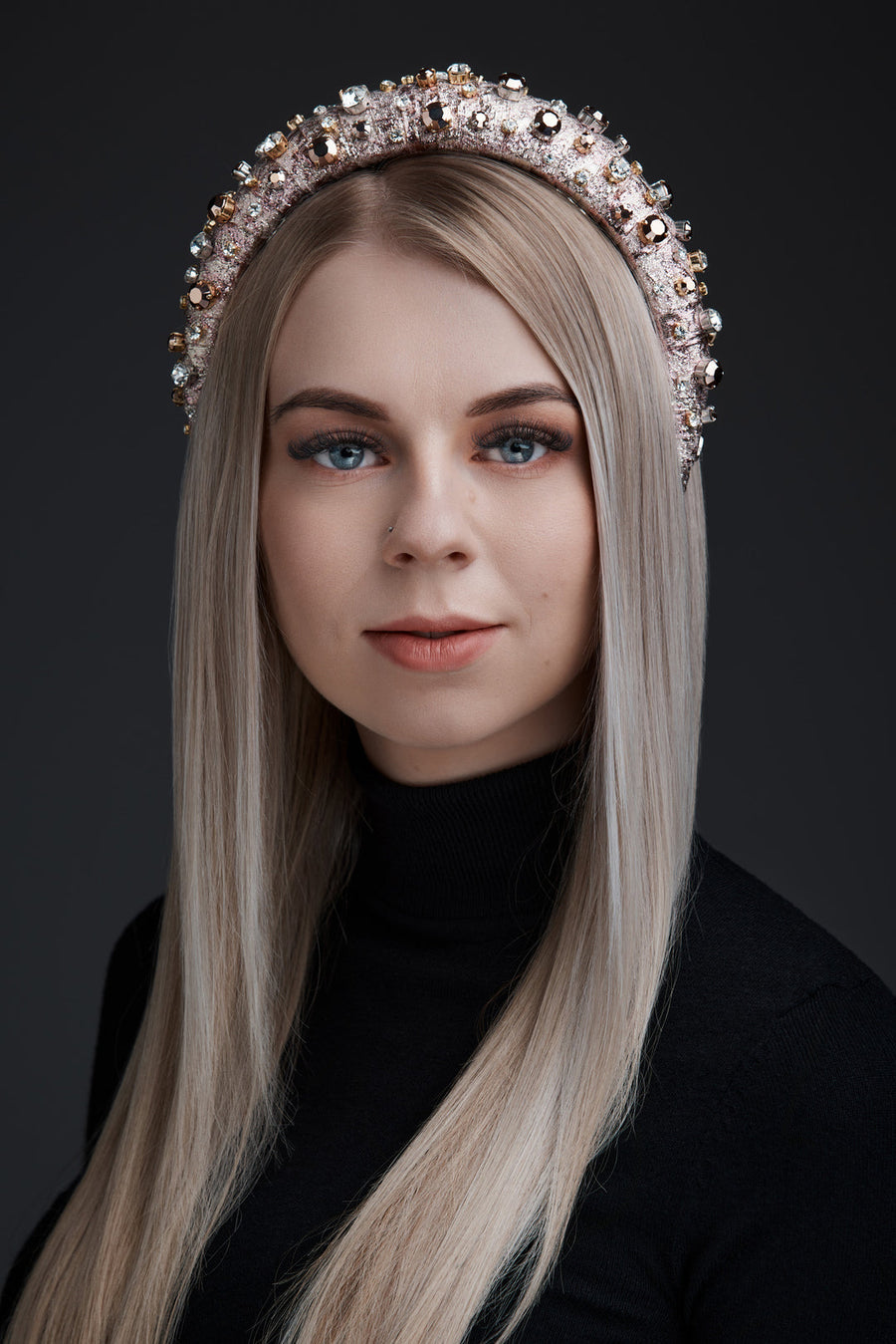 High Headband Abby with Swarovski and Preciosa Crystals