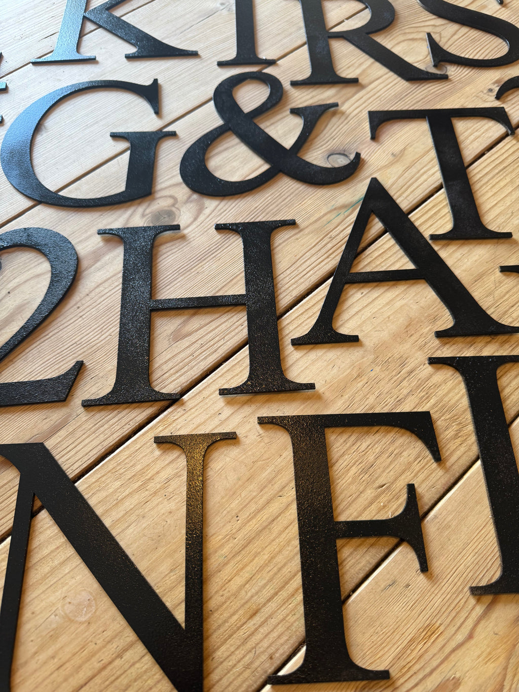 Rustic 5" or 12" Black Metal Classic Letters For  The Home And Garden