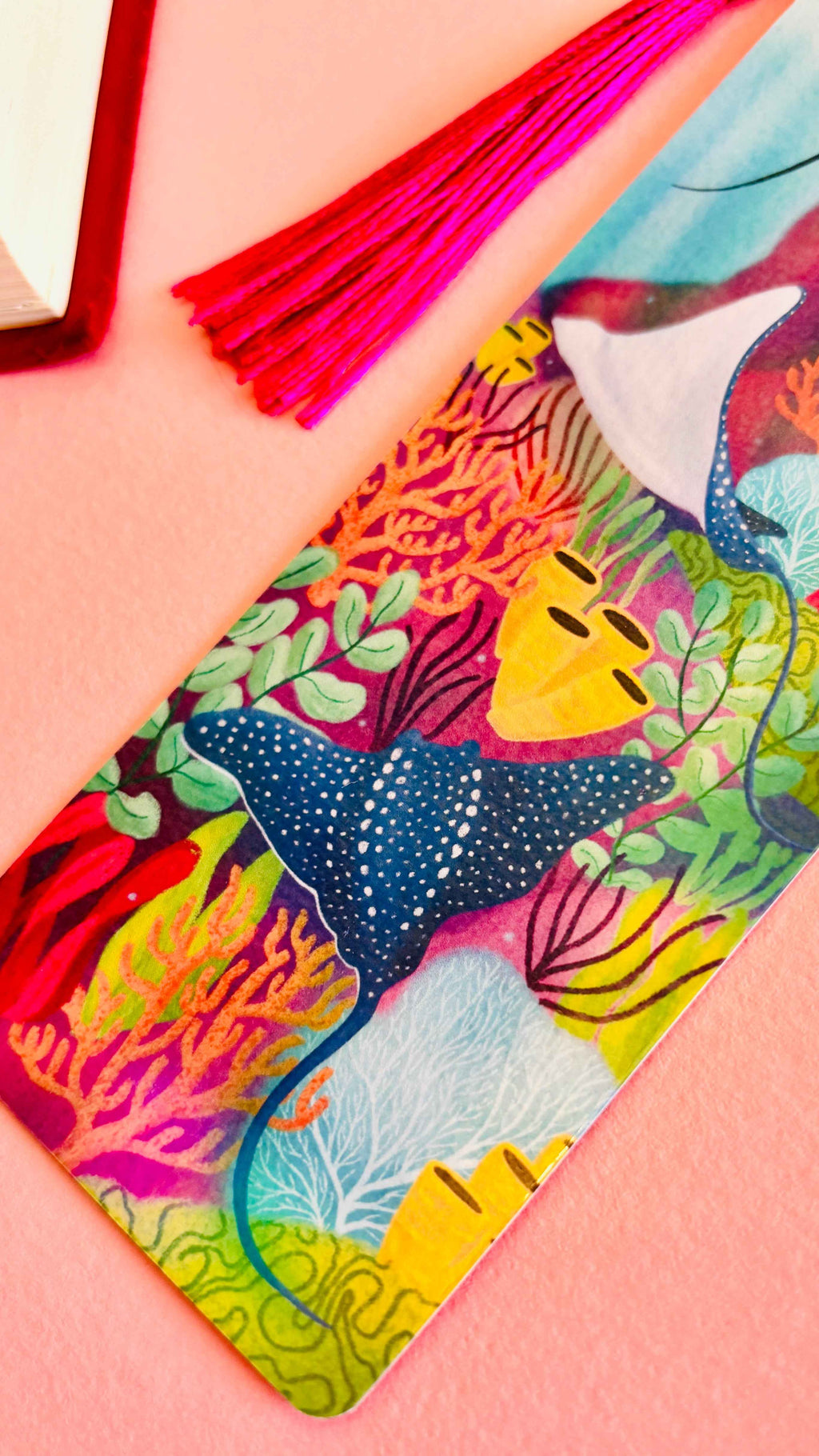 Manta Ray Ocean Holographic Bookmark