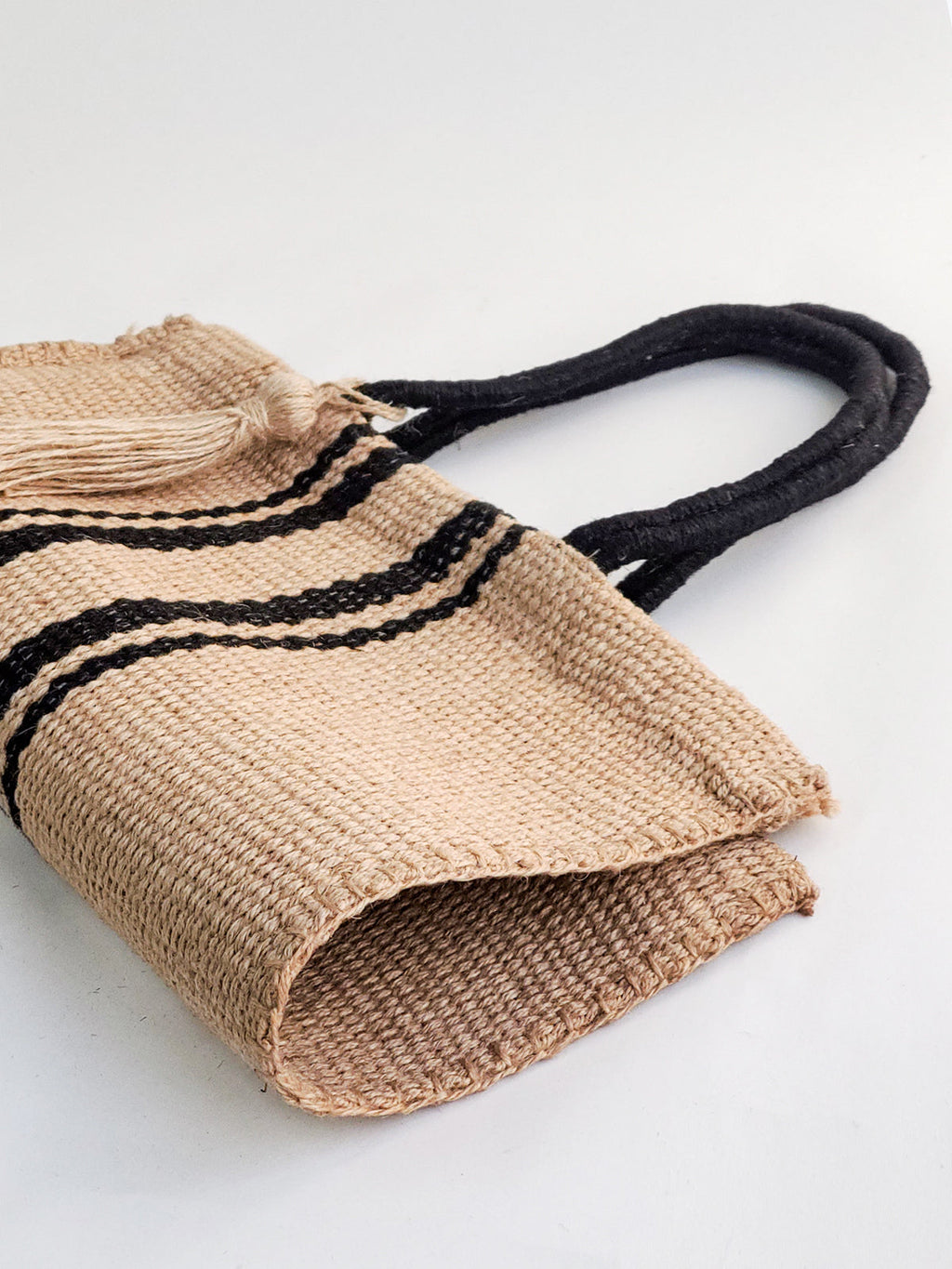 Natural Jute Tote Bag Hand Loomed and Dyed