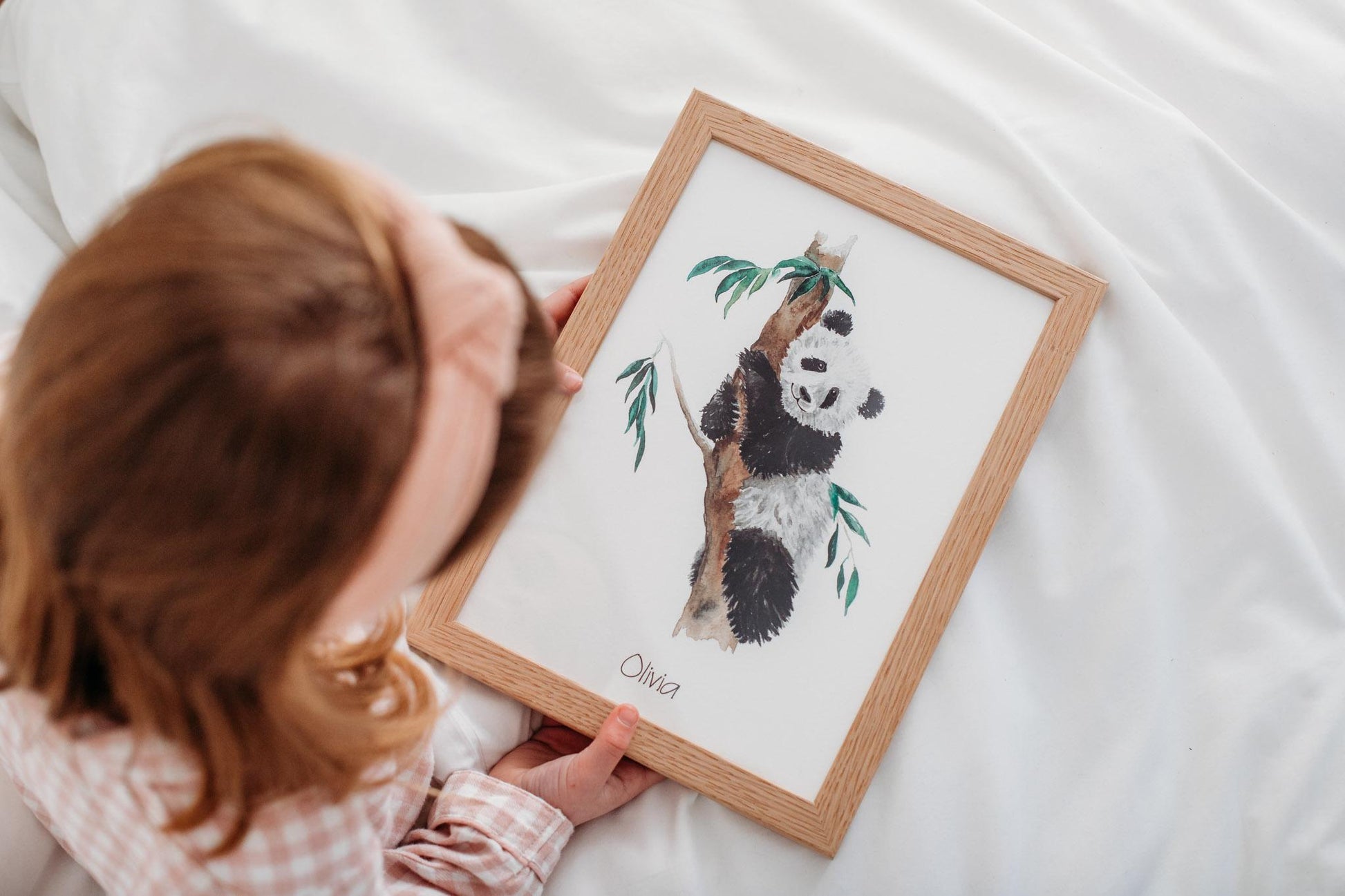Panda Bear - Personalised watercolour print