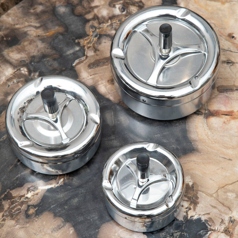 Chrome Medium Spinning Ashtray