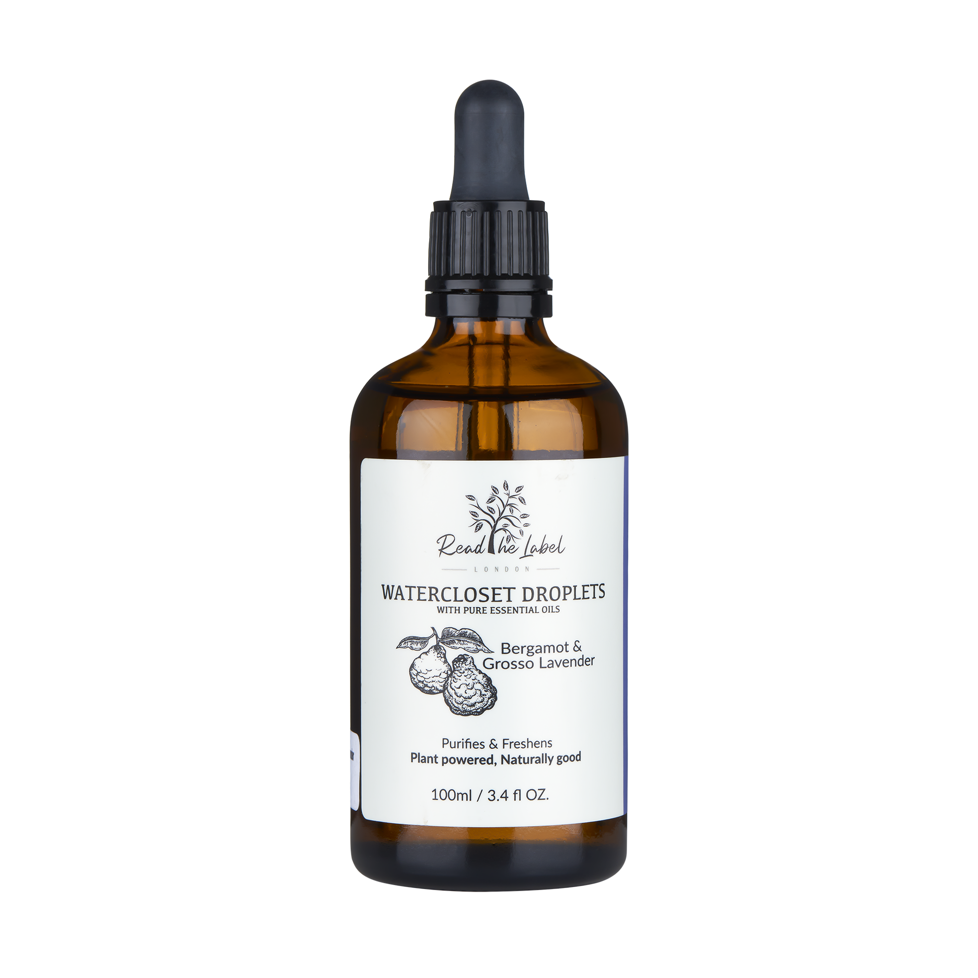 Natural Bergamot and Lavender Toilet Freshener Droplets