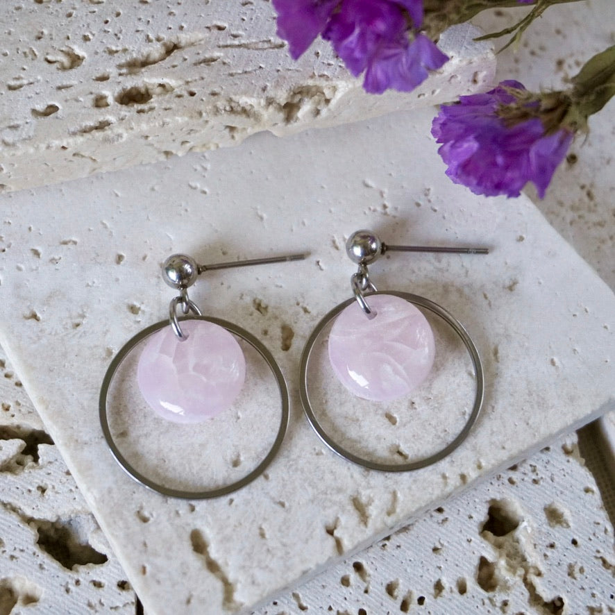 Quartz Stud Hoop