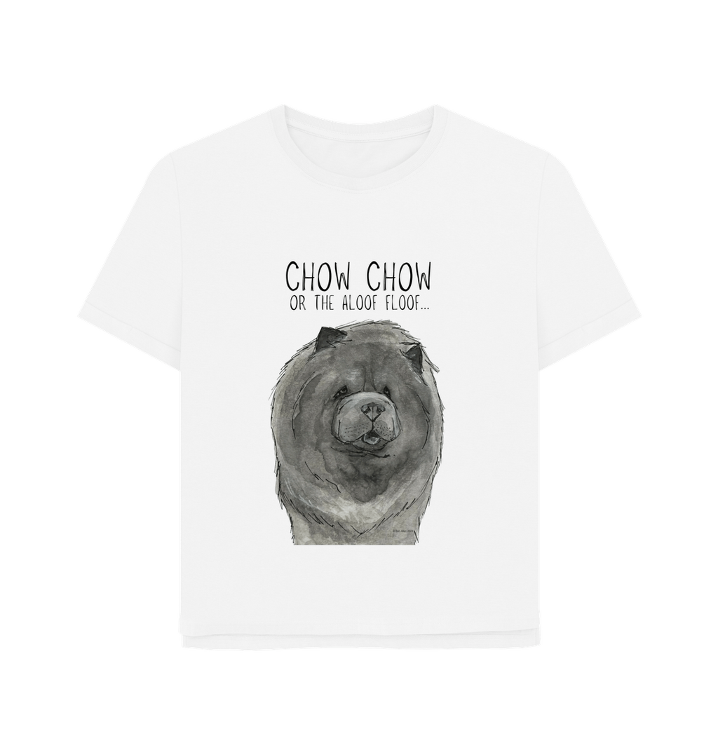 Stylish & Comfy: Blue Chow Chow Women's Relaxed Fit T-Shirt – The Perfect Fit for Dog Lovers!
