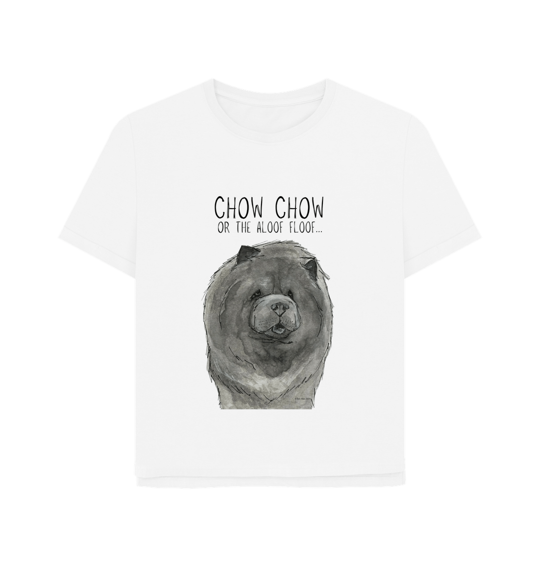Stylish & Comfy: Blue Chow Chow Women's Relaxed Fit T-Shirt – The Perfect Fit for Dog Lovers!