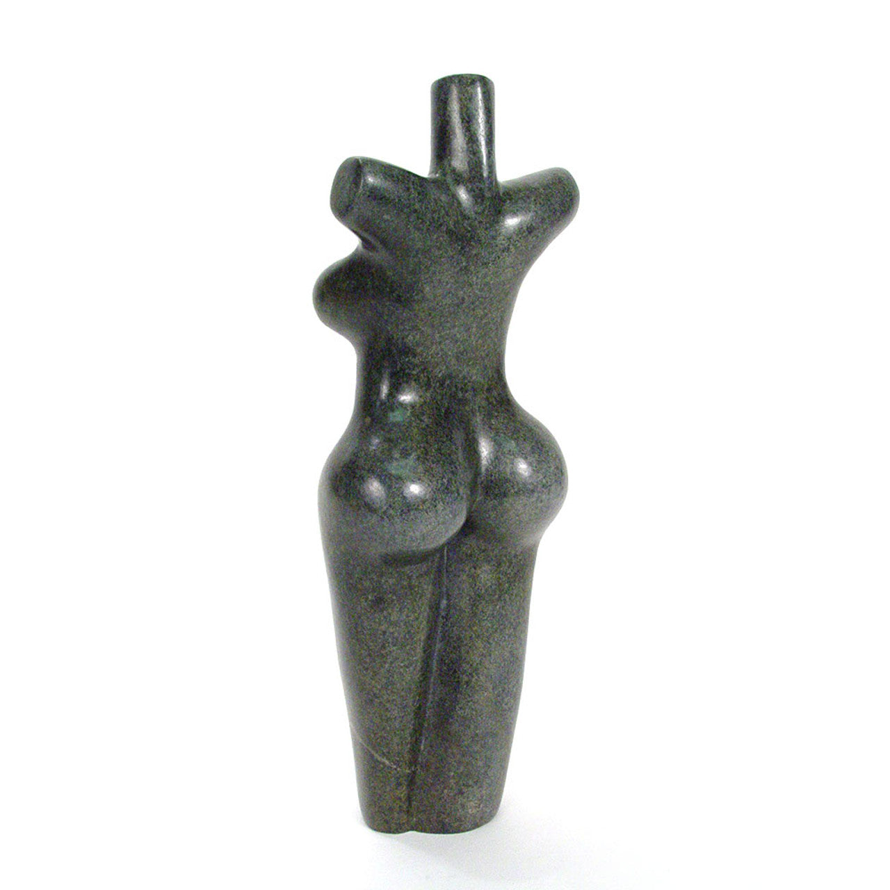 11 inch Female Torso Serpentine Stone Sculpture