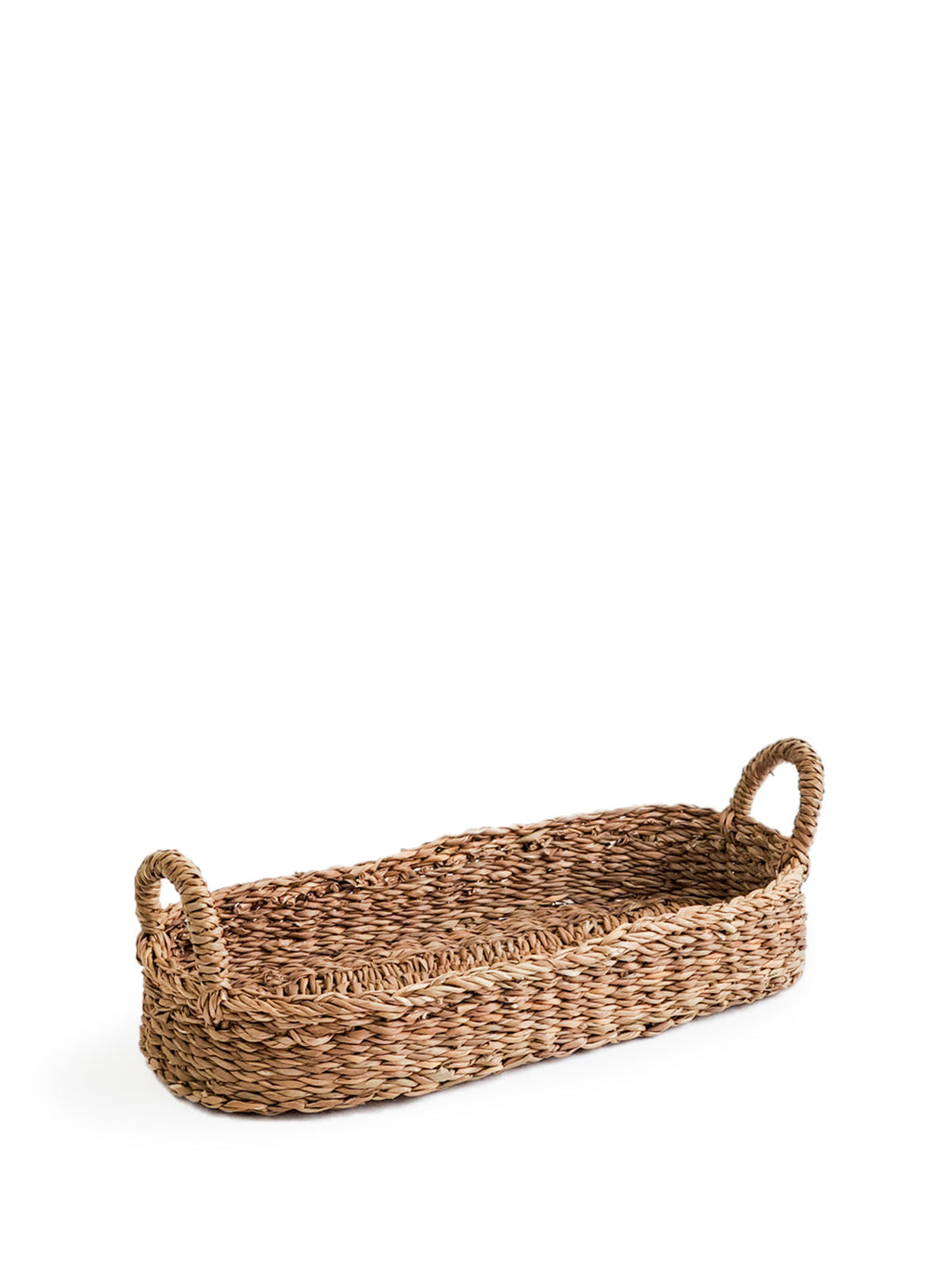 Natural Seagrass Bread Basket with Handle