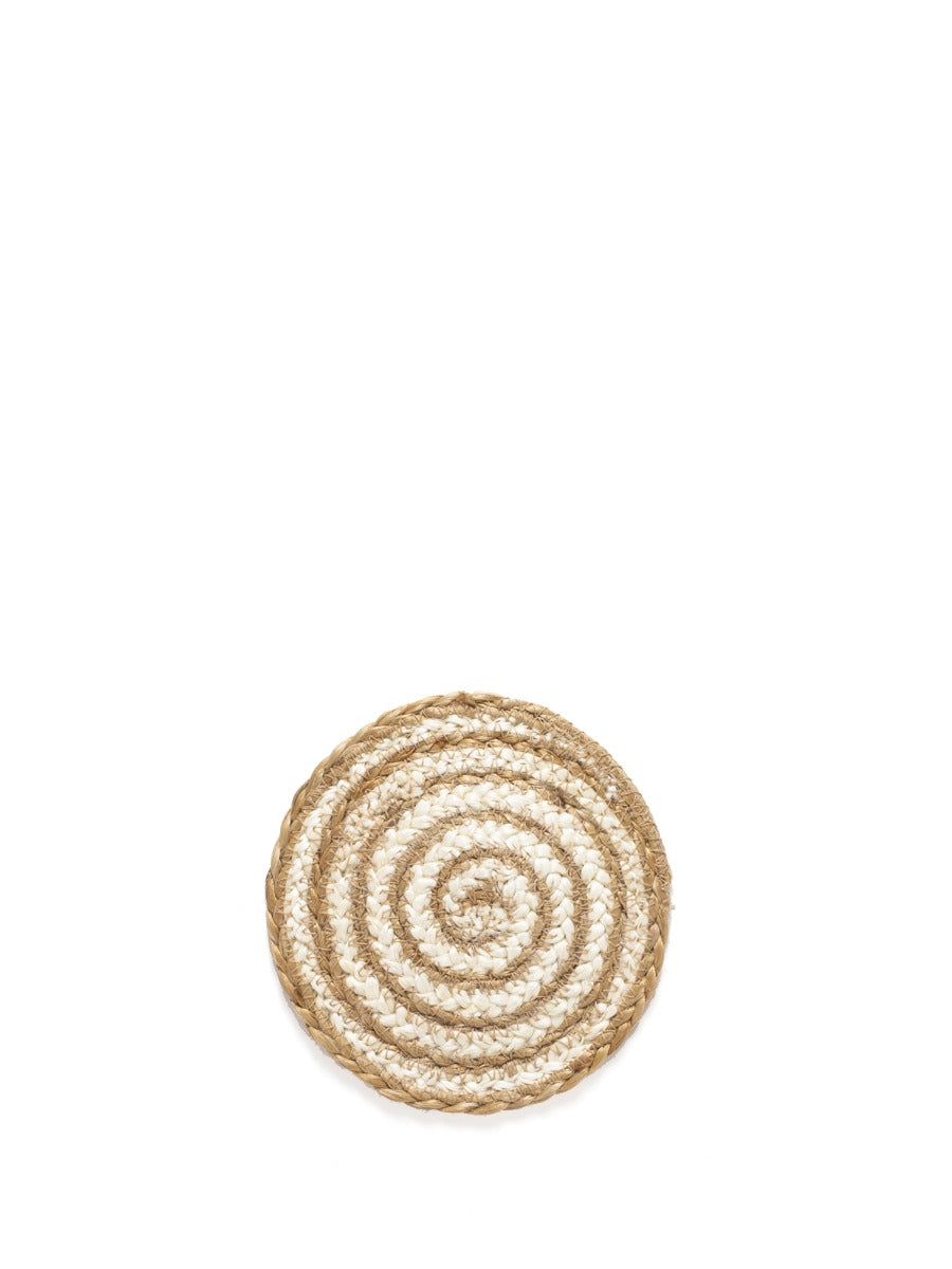 Spiral Coaster Trivet Natural Set of 4
