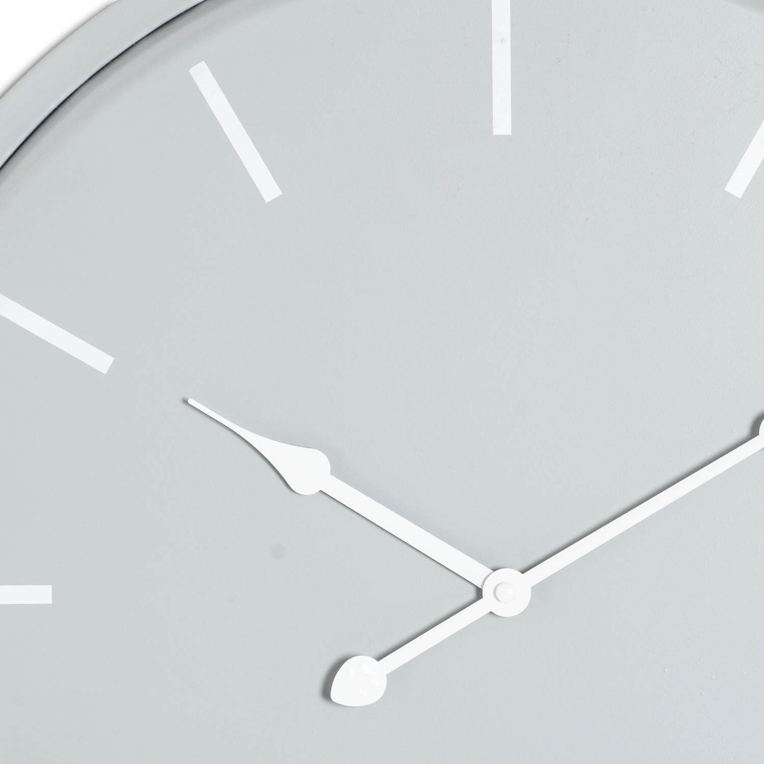 Karlsson Wall Clock: minimalist Scandinavian design, 49cm matte grey metal with quartz movement by Sostter at brixbailey.com