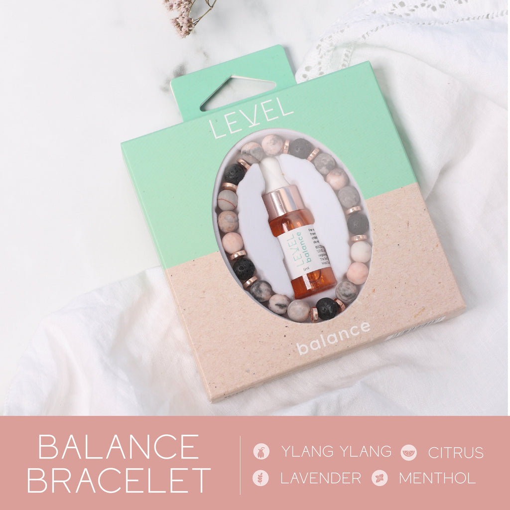 Lava Bead Aromatherapy Bracelet Set Balance and Centre