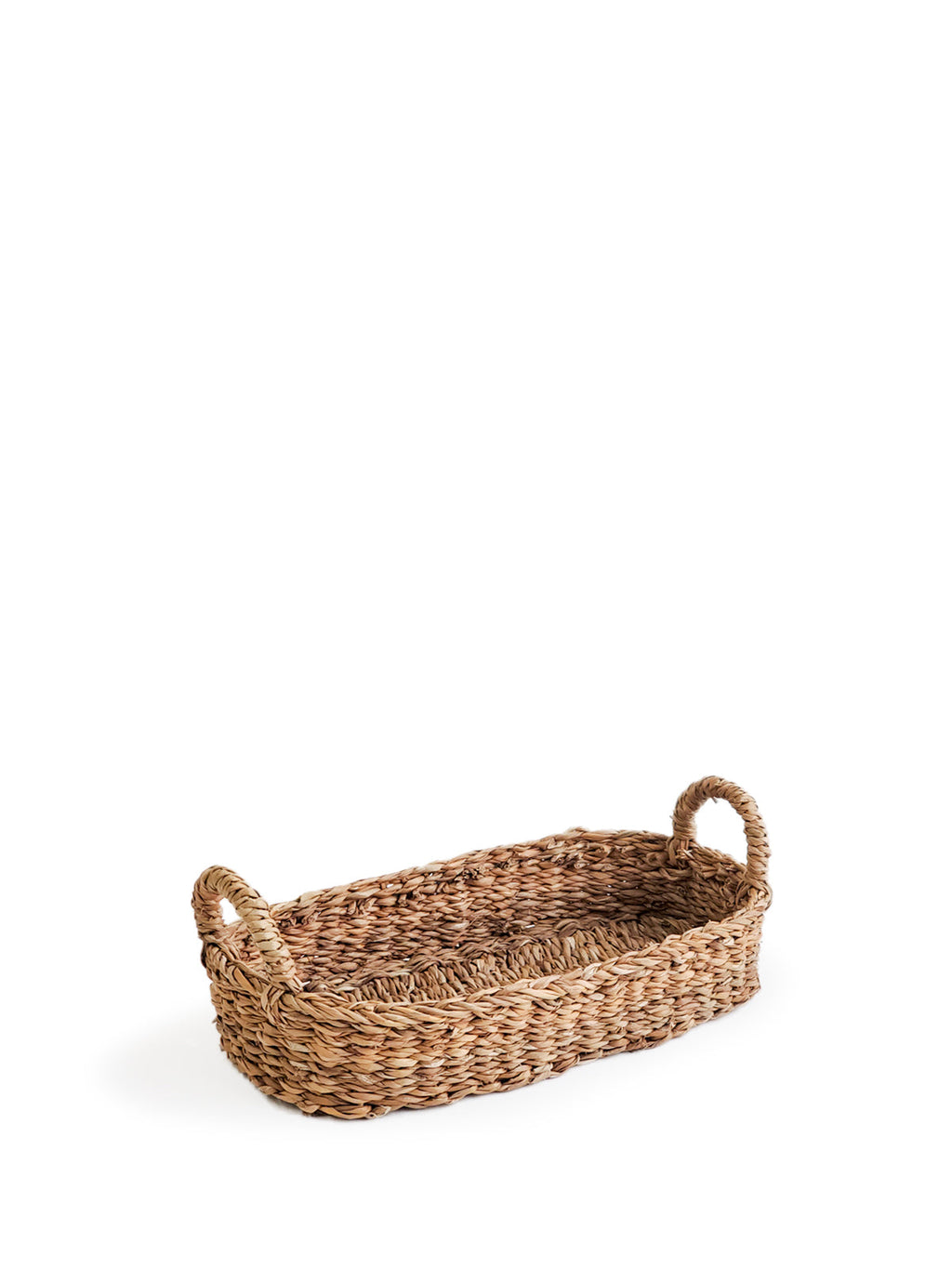Natural Seagrass Bread Basket with Handle