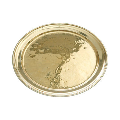 Brass Finish Large Serving Plate