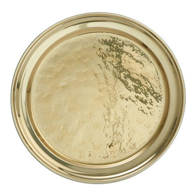 Brass Finish Large Serving Plate