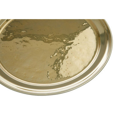 Brass Finish Large Serving Plate