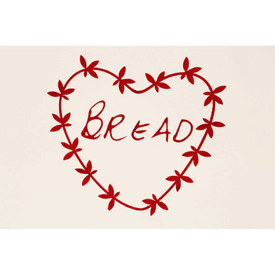 Cream and Red Bread Bin