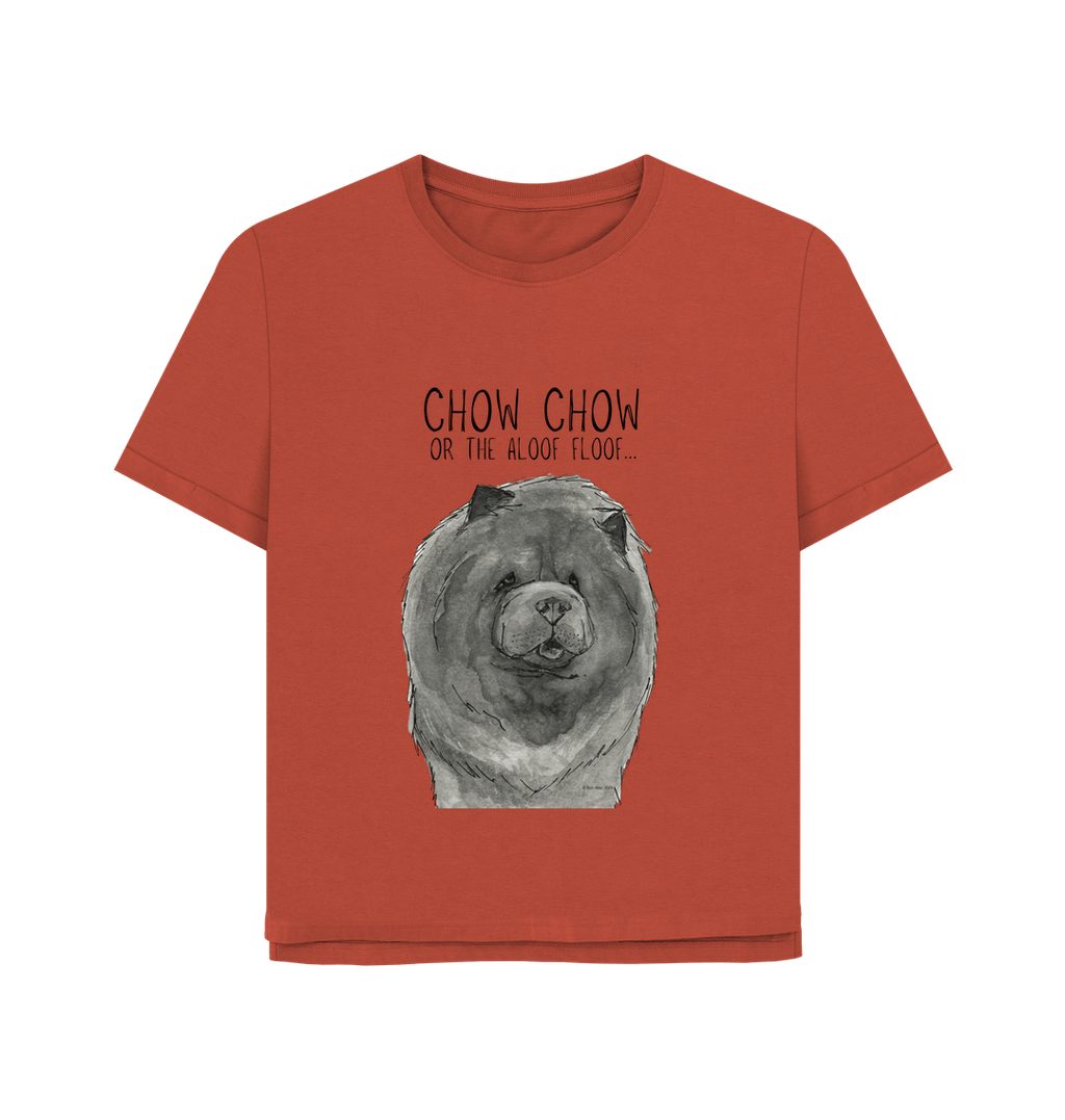Stylish & Comfy: Blue Chow Chow Women's Relaxed Fit T-Shirt – The Perfect Fit for Dog Lovers!