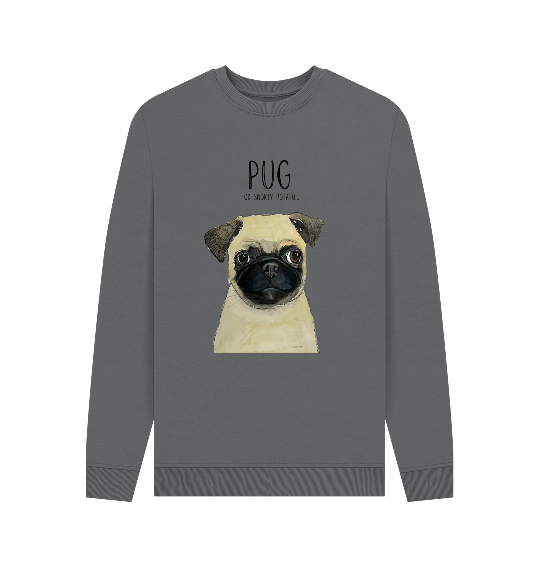 Pug or Snorty Potato? Men's Crew Neck Sweatshirt for Pug Lovers