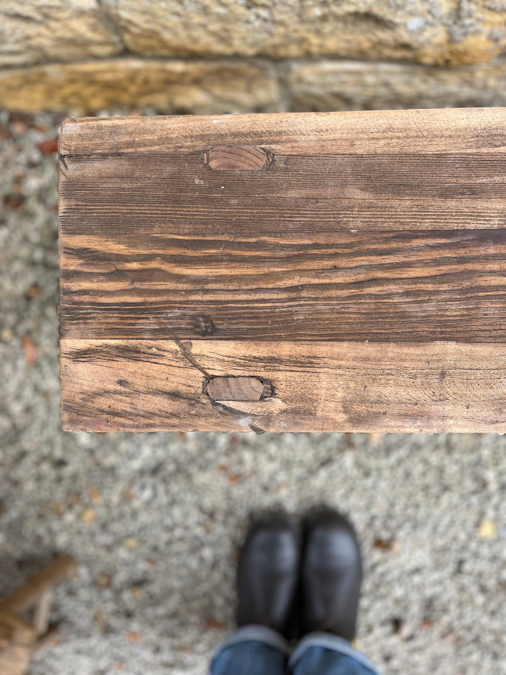 Reclaimed Elm Rustic Bench