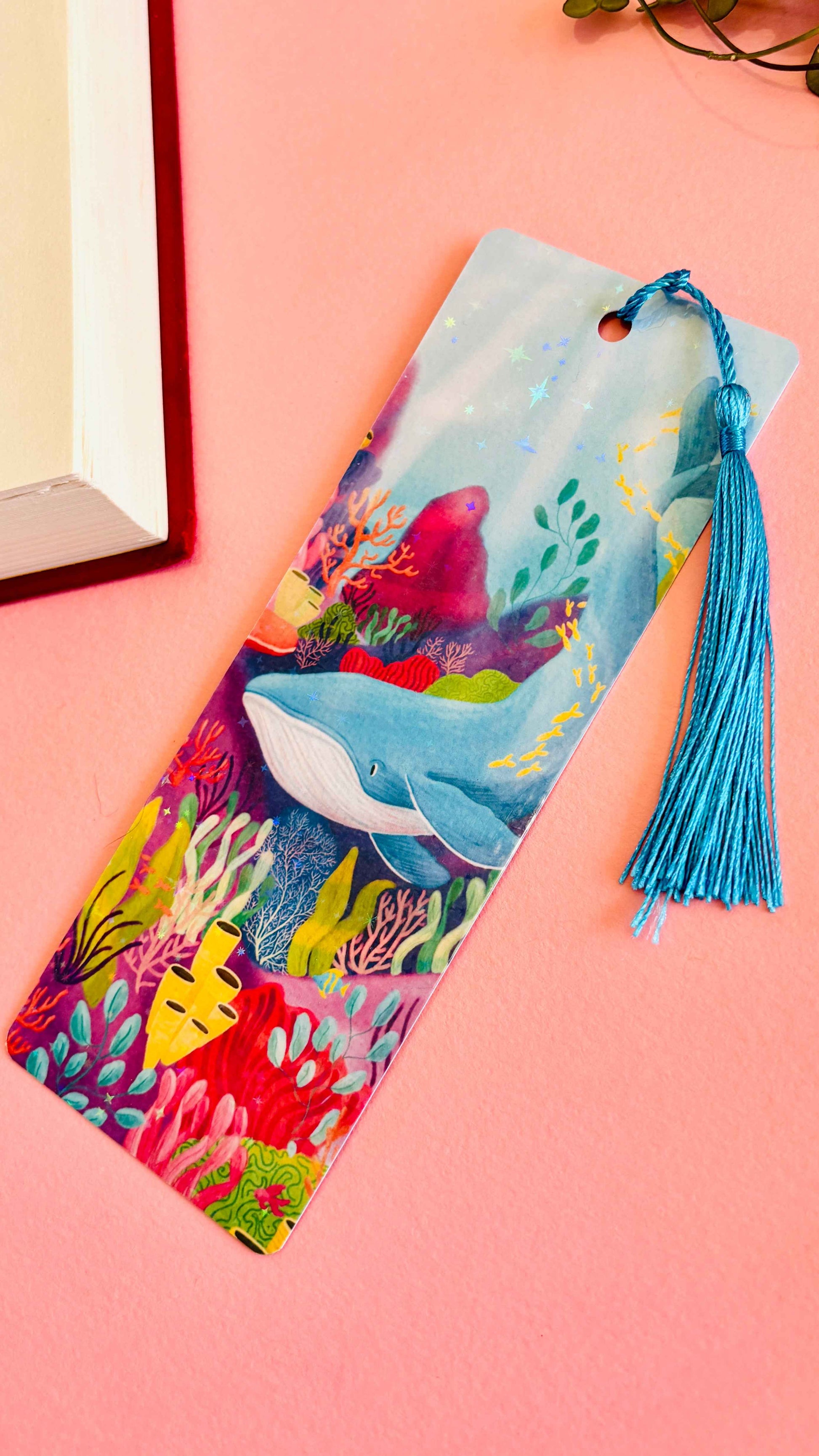Ocean Whale Handmade Holographic Bookmark
