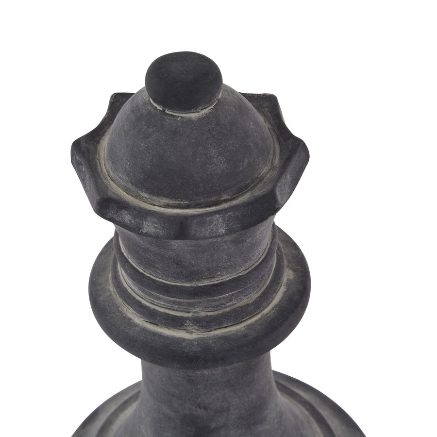Introducing a Regal Grey Ceramic Queen Chess Piece - Contemporary Centerpiece for Collectors by Hill Interiors at www.brixbailey.com