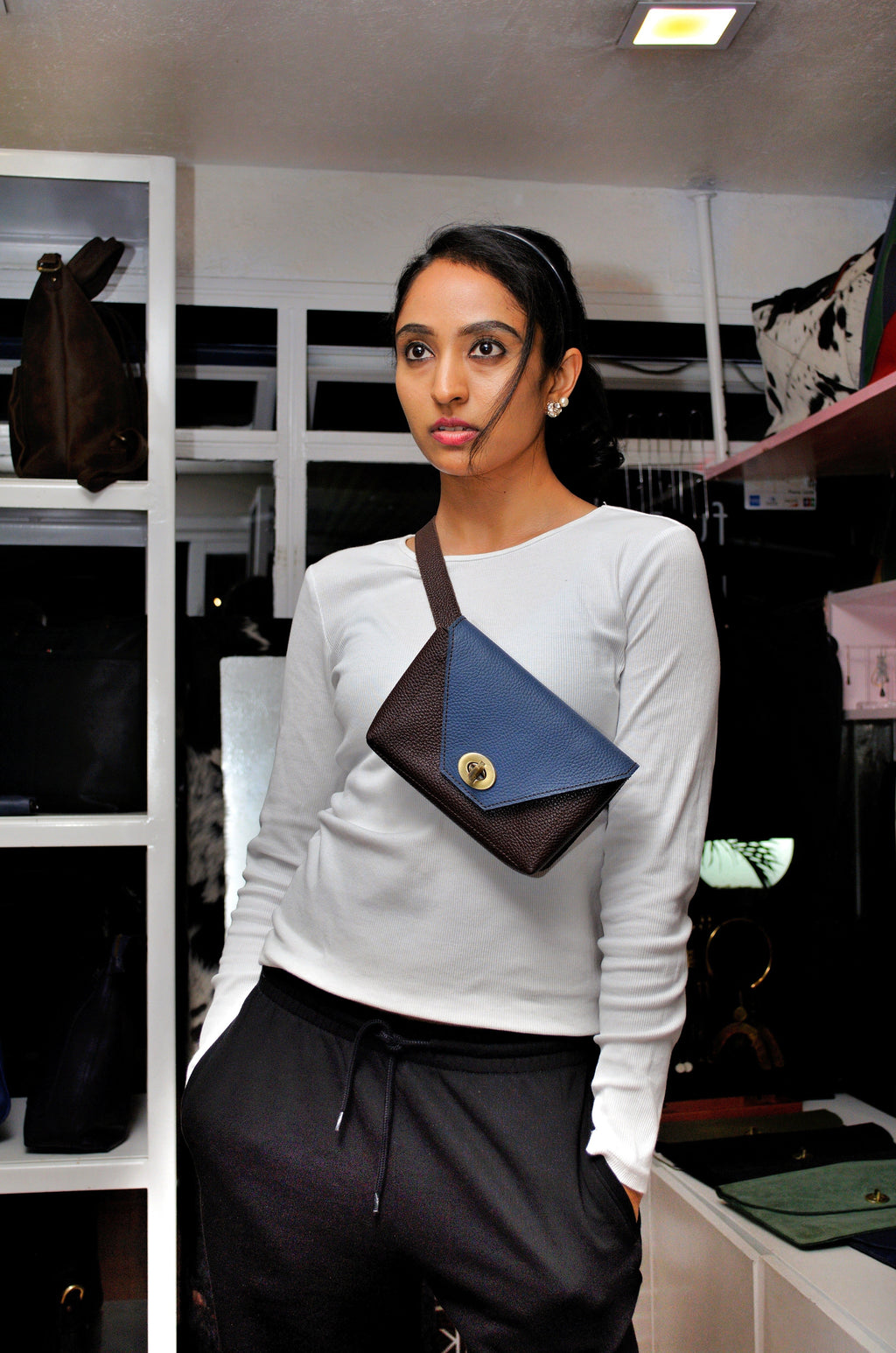 Bet Sling Hip Bag in Full Grain Leather